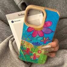 Funda de piel sintética suave con diseño floral tipo grafiti y lente alta. Compatible con los modelos 16 Plus, 15 Pro, 14 X, XS, 12, 13 y 11. - Colores mixtos 1 - Ver 6