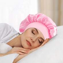 1pc Mulberry Silk Sleep Cap, Satin Hair Wrap, Soft Elastic Waist Mulberry Silk Pajamas, Silk Hair Turban Suitable For Curly Hair Home Bathroom Decor Fall Decor Back To School Blush PinkBlush Pink