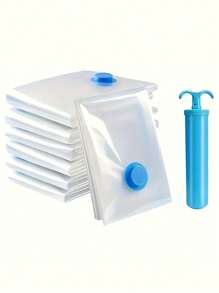 1/3/5 حقيبة تخزين فراغية موفرة للمساحة، حقيبة سفر بلاستيكية محمولة، حقيبة تخزين الملابس، حقيبة تخزين فراغية من البولي إيثيلين تيريفثالات، حقيبة تخزين فراغية شفافة بسيطة للاستخدام المنزلي للملابس والبطانيات والقمصان، منظم مساحة منزلي لغرفة النوم والحمام والخزانة.