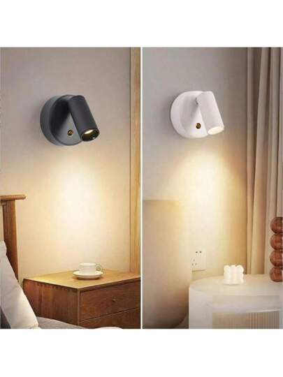 Rechargeable Touch Control Wireless Wand Mount Verlichting Fixture Made Of Metal, Adjustable s, No Wiring Required, Living Room Bedroom Entrance, Office view 2