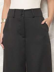 Simple Zipper Pocket Button - Black - View 3