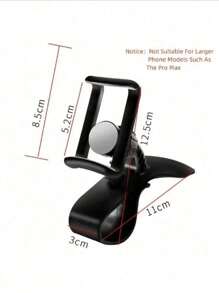 1pc Car Mobile Phone Holder Universal Dashboard Car Clip-On GPS Holder Car Mobile Phone Holder Suitable For Most Mobile Phones On The Market Compatible With IPhone, Android Phone, Gift For Birthday, Family, Friends Car Accessories Car Phone Holder - Multicolor - View 5