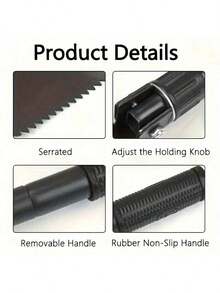 Pala de camping 3 en 1 | Herramienta multifuncional para supervivencia al aire libre, pesca, senderismo y jardinería portátil con pala y azada de hierro | Diseño duradero de metal y plástico, equipo compacto y versátil para exteriores