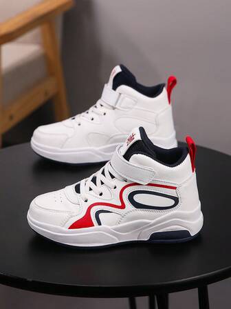 Children's High-Top Basketball Shoes, Non-Slip & Durable