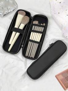 1 szt. Przenośny uchwyt na pędzle do makijażu o dużej pojemności, podróżny pokrowiec na pędzle do makijażu, wielofunkcyjny pojemnik do przechowywania pędzli do cieni do powiek, lekki organizer do przechowywania pędzli do makijażu, uchwyt na długopisy, kosmetyczka, kosmetyczka