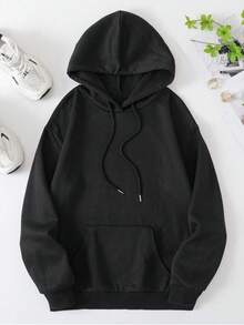 Fashionable Fall/Winter, Christmas Custom Hoodies For Women - Add Your Own Text And Images (Family Photos/Selfies/Pet Photos/Friend Photos) To Design Your Personalized Printed Hoodie, Custom Family Member Hoodies With Baby/Couple/Family/Pet Photos, Custom Comfy Pet Hoodies, Personalized Pet Sweatshirts, Cute Pet Photo Printed Hoodies For Women - Black - View 4