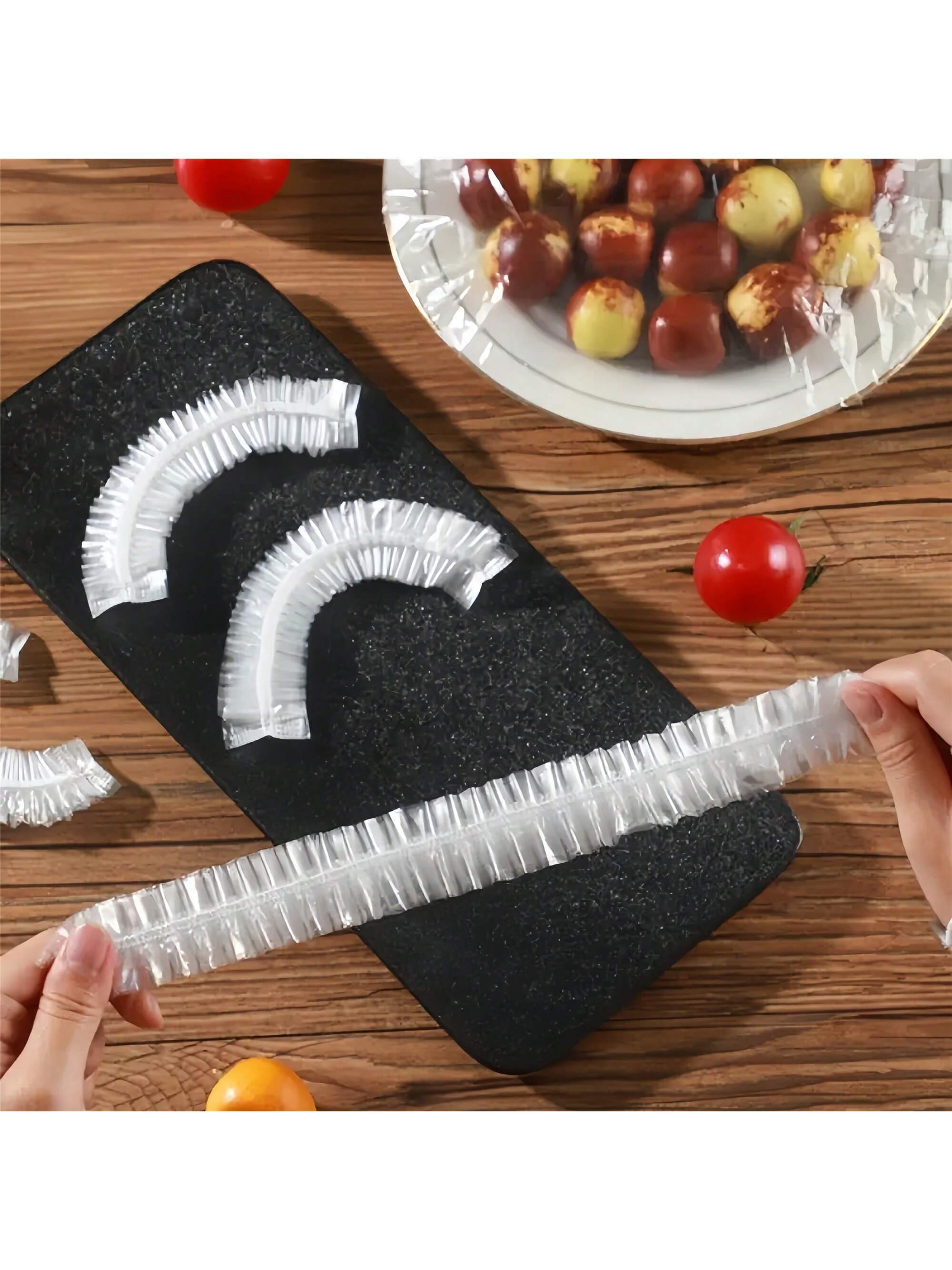 500 قطعة من أغلفة الطعام القابلة للتخلص منها، شفاف...