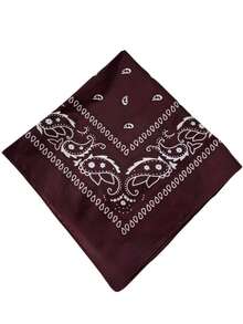 Printed Polyester Bandana Scarf Various Colors 1 Unit - Marrón oscuro - Ver 2