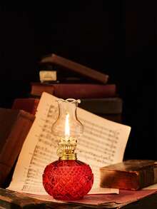 1 szt. Szklana lampa naftowa Rustykalna duża zabytkowa szklana lampa naftowa Antyczne lampy naftowe do użytku w pomieszczeniach Oświetlenie awaryjne Komora lampy przeciwhuraganowej (nie zawiera płynu)