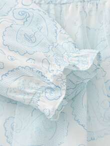 Balabala 2pcs/Set Girls Princess Dress, Sweet Bohemian Style Fashion Outfit, Autumn - Light Blue - View 9