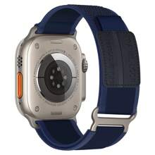 Trail Loop Nylon Band Compatible With Apple Watch Band 49mm 46mm 45mm 44mm 42mm 41mm 40mm 38mm Men Women,Rugged Braided Elastic Weave Sport Strap Compatible With IWatch Ultra Series 10/9/8/7/6/SE/5/4/3/2/1/SE