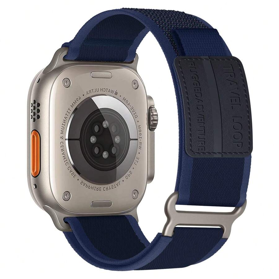 Trail Loop Nylon Band Compatible With Apple Watch Band 49mm 46mm 45mm 44mm 42mm 41mm 40mm 38mm Men Women,Rugged Braided Elastic Weave Sport Strap Compatible With IWatch Ultra Series 10/9/8/7/6/SE/5/4/3/2/1/SE