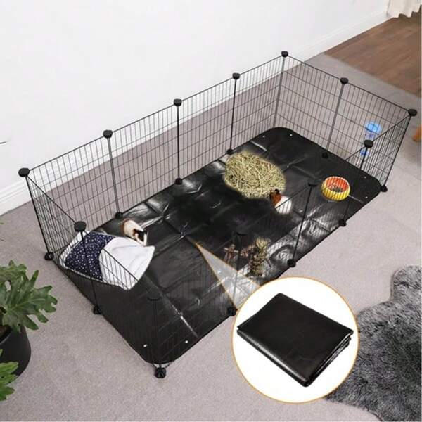 1pc Waterproof Pet Fence Mat - Durable Guinea Pig Cage Liner, Washable Bottom Pad, Reusable, Suitable For Rabbits, Guinea Pigs, Ferrets And Other Small Animals, Wear-Resistant Pet Bedding And Cage Liner