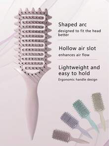 1pc Solid Color Curling Hair Brush, Made Of Nylon And Buckwheat Straw, Massage Function, Suitable For Dry And Wet Hair, Detangle And Smooth Hair, Suitable For All Styles And All Women With Curly Hair, Compact And Portable, Great Gift For Valentine's Day, Hair Accessories, Hair Styling Kit, Hair Tool Kit, Home Beauty Women Accessory Gifts ,Comb Hair ,Hair Styling Tools