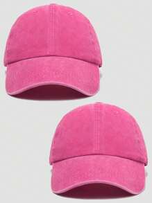 1 件男女通用纯色户外休闲时尚可调节复古水洗棒球帽，太阳帽适合日常外出、徒步旅行、度假