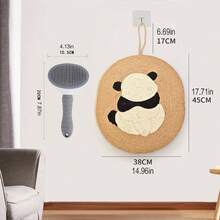 1 طقم: وسادة خدش القطط من السيزال والألعاب المتينة من السيزال للقطط + فرشاة تنظيف ذاتي للحيوانات الأليفة، ألعاب حبال السيزال لخدش القطط، مناسبة للقطط الصغيرة للتسلق واللعب داخل المنزل، فرشاة إزالة الشعر المتساقط للقطط ذات الشعر الطويل، إزالة التشابك والطبقة السفلية، فرشاة تنظيف الحيوانات الأليفة