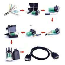 Adaptador de terminal serie DB9 RS232 hembra con bloque de terminales de 9 pines. Ampliamente utilizado en RS232/485/422 y otros dispositivos de comunicación serie DB9, como PLC, control de acceso, pantallas táctiles, programadores, convertidores de datos, etc. - Negro - Ver 6