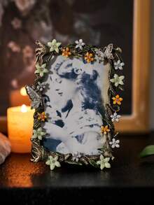 4x6 Inch Vintage European Style Metal Alloy Photo Frame - Perfect For Home Decor, Desktop Display, Horizontal Placement, Picture Frame