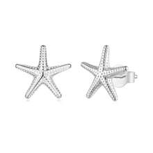 WOSTU WOSTU 1 pereche 925 Sterling Silver Life Stud Cercei cu țestoase marine cu CZ Cercei de vară la plajă pentru femei Bijuterii fine