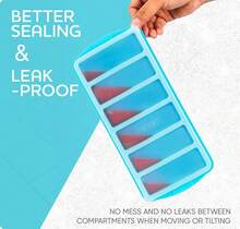 1/2 Cup Silicone Freezer Tray With Lid - Silicone Freezer Molds 2-Pack For Meal Prep & Freezing Of Various Sauces And Other Dishes, Makes 12 Perfect 1/2 Cup Portions Cubes,Oven And Dishwasher Safe,12067233 - 無色 - 查看 6