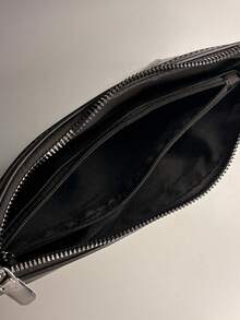 Túi xách tay thời trang dành cho nam giới, ví đựng điện thoại và tiền xu dung tích lớn, túi clutch chống thấm nước kiểu dáng công sở thường ngày. - màu đen - Xem 4