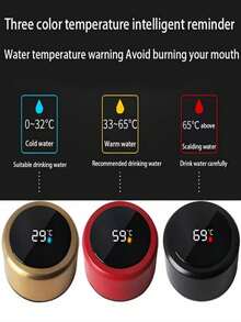 1 pieza/500ml(16.9oz) - Taza con pantalla de temperatura inteligente + filtro de té | Taza de agua de acero inoxidable | Estilo degradado de dopamina Ins | Bloqueo de temperatura a largo plazo de 24 h | Taza de viaje de oficina y salud | Taza de café para coche de las cuatro estaciones - Botella de agua para deportes y viajes al aire libre, adecuada para la escuela, el camping y las excursiones