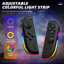2025 Joy Pad Joycons RGB Wireless Gamepad For Switch/Lite/Oled Hall Joystick No Drift Remote Control 6 Axis Gyro Game Controller