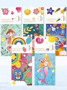 12 pezzi/libro, Pittura ad acquerello, Pittura graffiti, Pittura graffiti d'artista, Pittura ad acquerello cartoni animati, Pittura tascabile da viaggio, Regalo per le vacanze, Regalo per il Ringraziamento e il Natale. I blocchi colorati nell'immagine sono pigmenti che devono essere sciolti in acqua prima dell'uso. Lo sbiadimento del colore è un fenomeno normale, poiché il prodotto si scioglie a contatto con l'acqua.