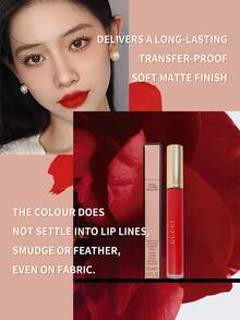 Gucci 液体唇膏 25 金色红色 6.5 毫升/0.21 盎司高显色、持久哑光唇膏，天鹅绒般质感 | 舒适、轻盈的配方，不会使嘴唇干燥 | 一次滑动即可呈现浓郁、浓郁的色彩 | 顺滑、轻松涂抹，打造精准、轮廓分明的双唇 | 适合日夜使用、特殊场合和日常魅力 | 完美打造大胆、精致的妆容 - Goldie Red 25 - 查看 2