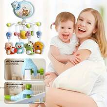 可爱婴儿床挂饰，带遥控器 - 舒缓灯光、旋律、360°轻柔旋转、定时功能和可爱元素 - 彩色 - 查看 6