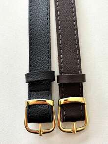 kit 3 cintos modal basico com costura dia a dia carola fivela metalizada dourada de blogueira