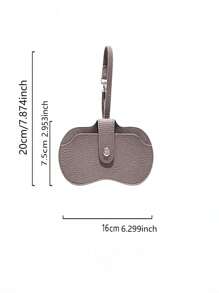 1pc Elegant Embossed Glasses Cover, Cute Hanging PU Leather Sunglasses Storage Bag, Portable Travel Eyewear Holder, Ideal Choice For Gifts