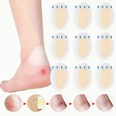 20pcs/10pcs Blister Plasters, Gel Blister Pads Cushion Bandages, Invisible Blister Gel Guard Blister Prevention, WBlister Plaster Protector For Heel Foot Toe Adhesive Hydrocolloid Gel Blister Plasters For Heel Care - Anti-Wear Stickers, Pedicure Patches, Foot Care Tools