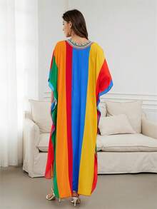 Bohemian Printed Robe Homewear Mexican Dress Women's Robe Maternity Homewear Holiday Clothing - Multicolor - View 2