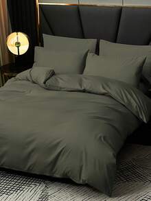 2/3pcs Duvet Cover Set, Bedding, Solid Color Bedding Set, Cozy Room Decoration, Soft And Anti-Pilling Bedding, Comfortable And Breathable Bed Set, Dustproof Duvet Cover Set, 1pc Duvet Cover With 1/2pcs Pillowcases (Without Filler), For Single, Twin, Full, King, Queen Bed Sizes, Suitable For Bedroom, Guest Room, Dormitory, All Seasons, Machine Washable,Fall Decor,Autumn Decor,Room Decor