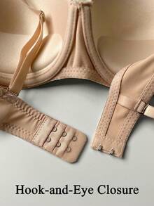 5 pezzi Reggiseno donna con colore unito, spalline rimovibili, comodo per il busto, con anelli metallici, spalline rimovibili, con vari metodi di indossamento, adatto per appuntamenti, vacanze, uso quotidiano, abiti da sposa, abiti formali, abiti senza spalline - Multicolore - Visualizzare 3