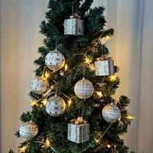 9pcs Plastic Christmas Tree Ornaments, 3.15 Inch Round Hanging Decorative Balls, No Electricity Or Battery Needed, Perfect For Christmas Decorations, Christmas Gifts, Birthday Gifts, Party Decorations, Birthday Decorations, Room Decor, Home Decor, Bedroom Accessories, Home Accessories And Holiday Essential ﻿ - Multicolor - View 7