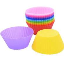 Kit Of 12 Silicone Mini Cupcake Molds, Muffin Cake, Baking Pan, Cupcake - Multicolor - View 4