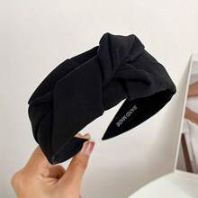 3条/2条/1条 宽边打结简约纯色复古百搭发箍，固定头发，女士发箍，头巾，黑色发饰，女士发饰，适合各种场合！发带，发箍，女士发箍，家居美容女士配饰礼品，头饰 - 彩色 - 查看 14