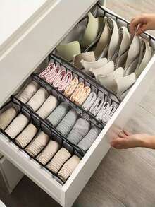 6 件/3 件/2 件/1 件 1 件节省空间的胸罩收纳盒 - 多功能衣柜抽屉隔板，适用于内衣、袜子、内衣和配饰 - 耐用的可折叠收纳盒，整理内衣的好解决方案，抽屉收纳袋、房间装饰、包、化妆包、梳妆台、旅行、化妆包、旅行必需品、收纳袋、收纳、旅行必需品、化妆品收纳袋、化妆包、化妆品收纳袋、收纳袋、洗漱包、桌面收纳袋、化妆包、化妆整理、梳妆配件、化妆包、化妆包、珠宝盒、小袋、化妆刷架、刷子架、香水收纳袋、小袋 - 彩色 - 查看 1