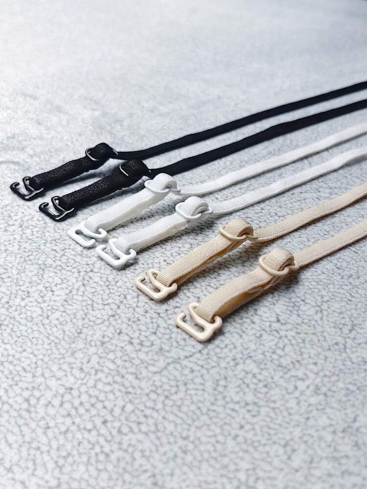 1-3件细肩带小扣夏季后背交叉肩带文胸肩带双肩带胸罩肩带内衣防滑细防滑肩带 - 彩色 - 查看 7