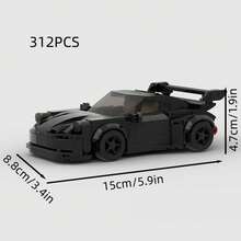MIKEMENG White/Black/Gray Supercar Racing Classic MOC Building Blocks Set, Adult DIY Car Toy Model, City Tech Champion Cup Series, Suitable As Birthday, Halloween, Christmas Gift For Boyfriend/Husband, And Home Decoration