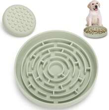 Slow Feeder Dog Bowls Silicone Maze Food Suction Bowl Feeders Pet Puzzle Lick Mat To Slow Down Eating For Medium Small Breed Size Dogs,12065438 - Màu Tím - Xem 1