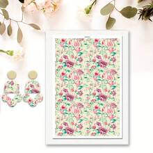 DONQE Flower Floral Pattern Printing Water Transfer Paper, Making Polymer Clay Earrings, Double-Sided Cement Transfer Sticker DIY Manual Mold Halloween - Multicolor - View 26