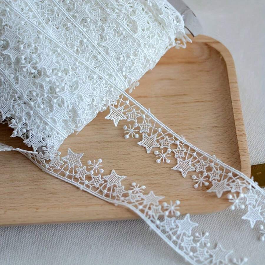2 Yards Star Lace Trim - Polyester Floral Decorative Lace For DIY Clothing Accessories, Belts And Craft Projects - Multicolor - View 1