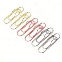 6pcs Random Color Love Metal Pen Holder, Notebook Multifunctional Bookmark, Paper Clip Stationery Tool. Essential Supplies For Home School Office - 6pcs - View 4