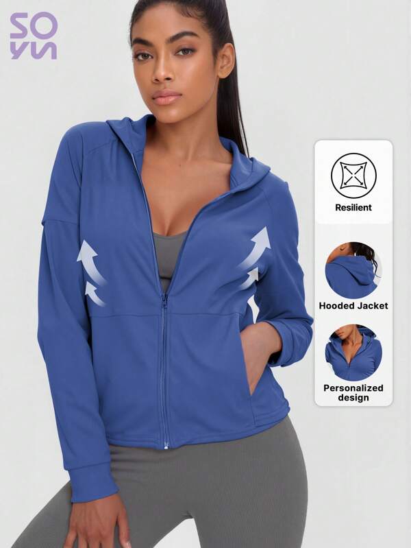 Soyun Women's Loose Fit Hooded Jacket, Suitable For Outdoor Activities, Travel, Casual Wear, Parties, Office, Gym And More