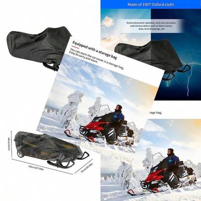 Snow Covers And Storage Waterproof UV Resistant Snow Storage AntiScratch Bonnet Coating And Elastic Cord Cover