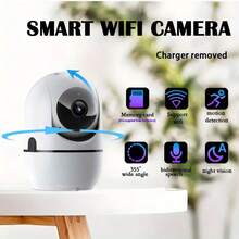 1 cameră de supraveghere wireless WiFi 1080P pentru acasă, monitor pentru bebeluși și animale de companie, cameră de supraveghere cu vedere nocturnă HD, detectare mișcare, audio bidirecțional, potrivită pentru monitorizare video acasă - Multicolor - Vizualizare 3