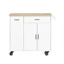 SoBuy Kitchen Cart FKW126-WN - White - View 3